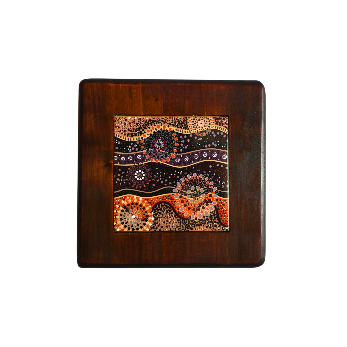 Umber Aboriginal Dot Art Trivet