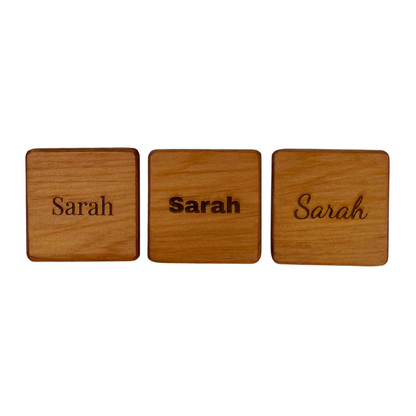 Personalised Tallowwood Coaster