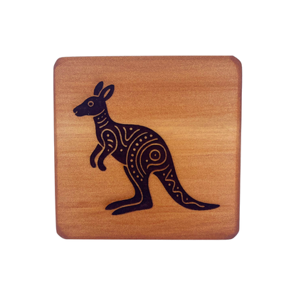 Aboriginal Art Inspired Animal Set of 4 Coasters - Bushland Animals