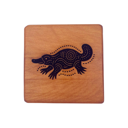Aboriginal Art Inspired Animal Set of 4 Coasters – Wetland & Sky Animals