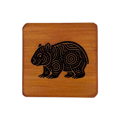 Aboriginal Art Inspired Animal Set of 4 Coasters - Bushland Animals